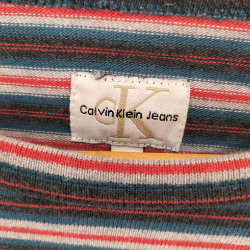 カルバンクラインジーンズ Calvin Klein Jeans 90-00s マルチボーダー ロングスリーブ Tシャツ メンズ import:M